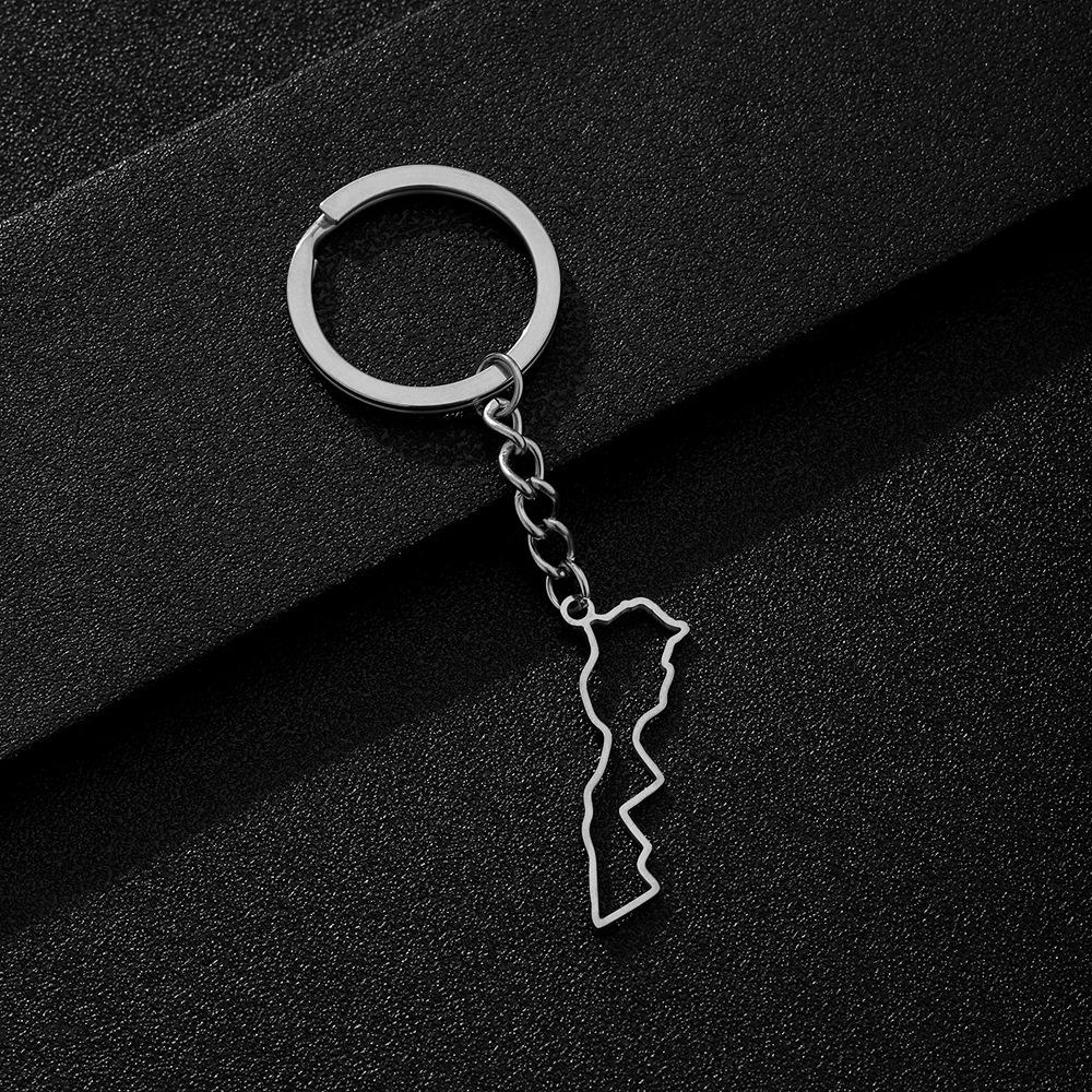 European & American Popular Smooth Moroccan Pendant Keychain - Unisex Ethnic Style Titanium Steel