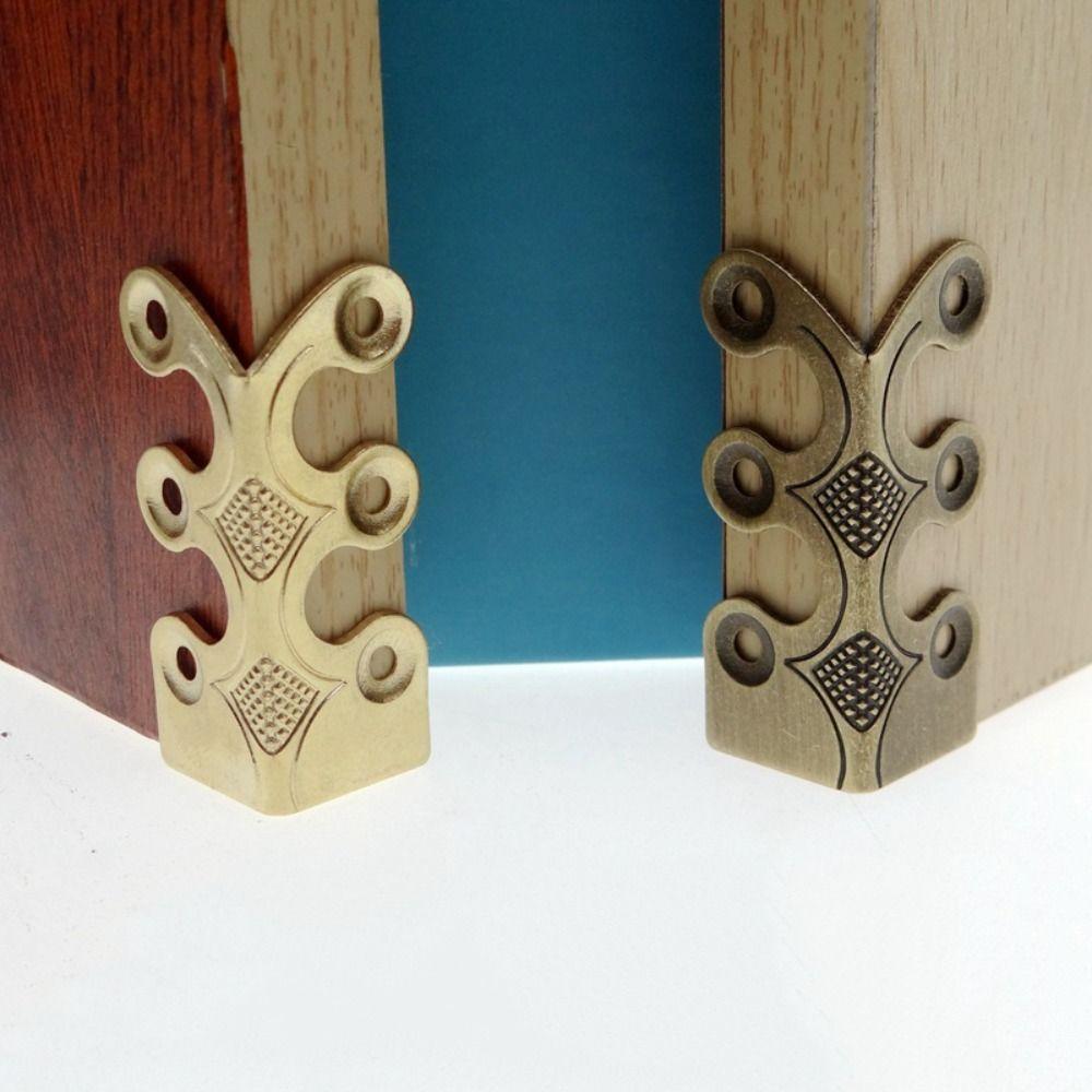 6 PCS Skirting Base Board Brass Corner Guard 6 PCS Corner Protectors  Home Furniture