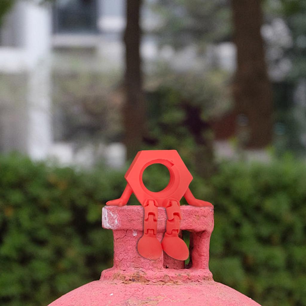 3D-Druck Lustige Schrauben- und Mutternfiguren - Bewegliche Tischdeko mit Beinen und Schuhen, Niedliche Dekoration, Einzigartiges Streichgeschenk