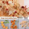 Wedding Aisle Decor: Orange Artificial Hydrangea Bouquet