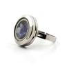 Stones and Minerals. Raw Benitoite Ring. Adjustable Waist.