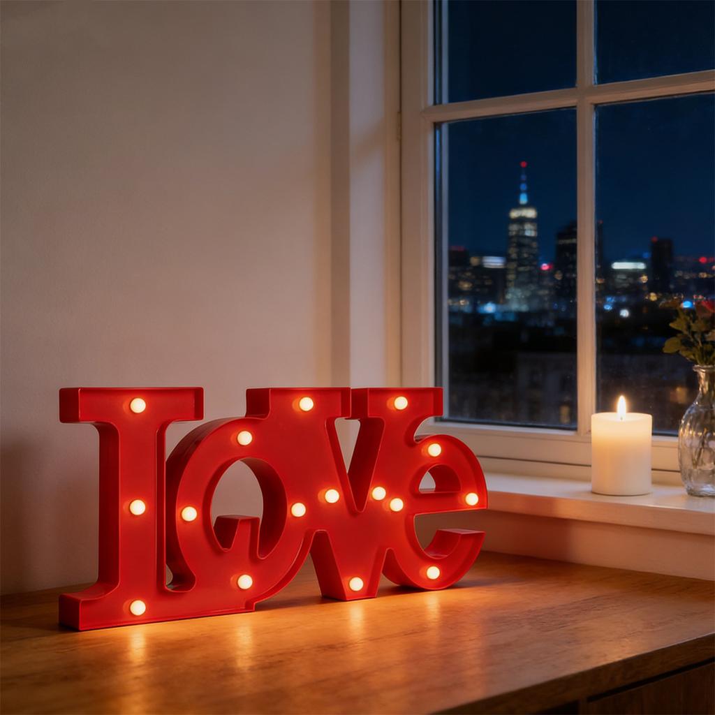 Cheerin Valentines Day Decoration - Love Marquee Love Letters - Light Up Sign Lighted Letters For Wedding & Home