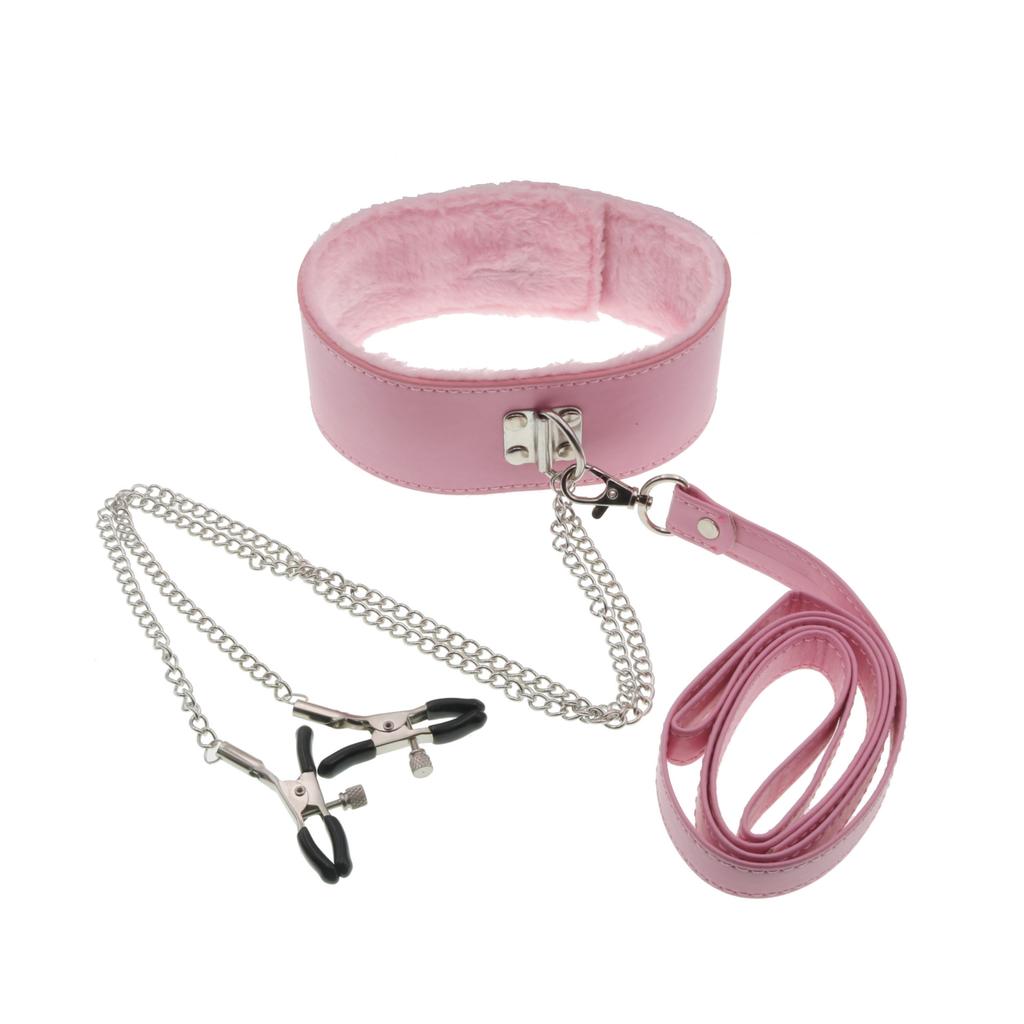 Plush Collar Nipple Clamp Chain Sex Toys Sex Tools for Women Wear Adult Love Aid Toys for Training