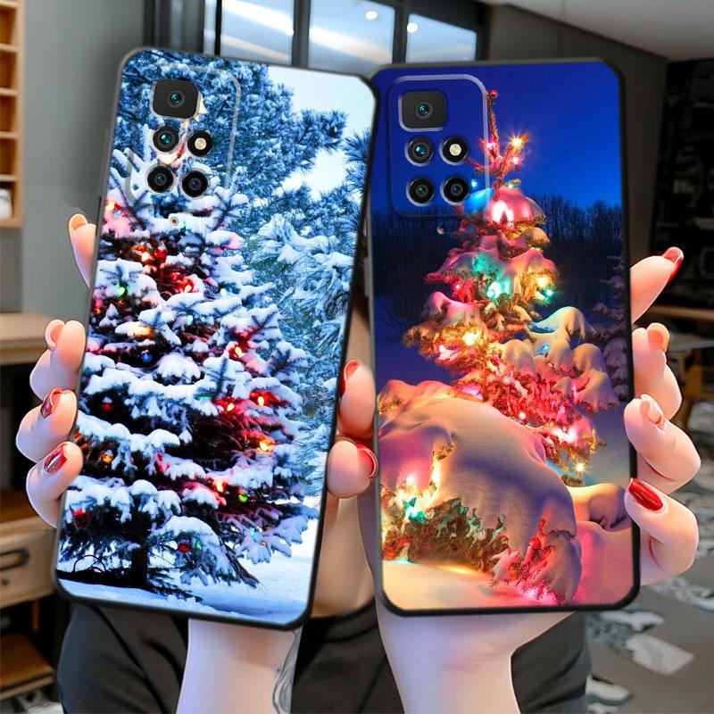 Husă Coque Silicon Crăciun Fericit Zăpadă Iarnă pentru Realme 5 9i 6s Narzo 8 9 Pro V25 7i 5s 7 6 8i 9 5G SE 9Pro 8Pro Geantă Capa