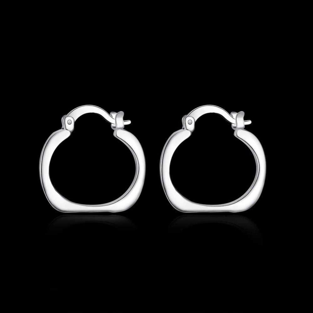 925 Silber Schmuck Ohrringe für Frauen Fashion Square Hoop Ohrring weibliche Party Geschenke