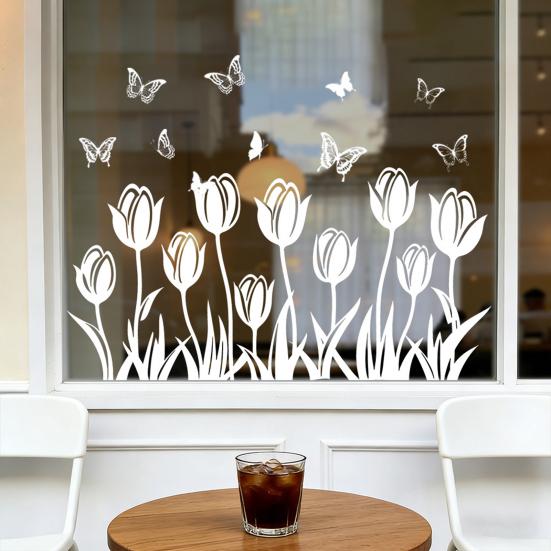 2Pcs Static Glass Sticker Glue-Free Electrostatic Window Clings Double Side Waterproof Window Decors for Glass Doors