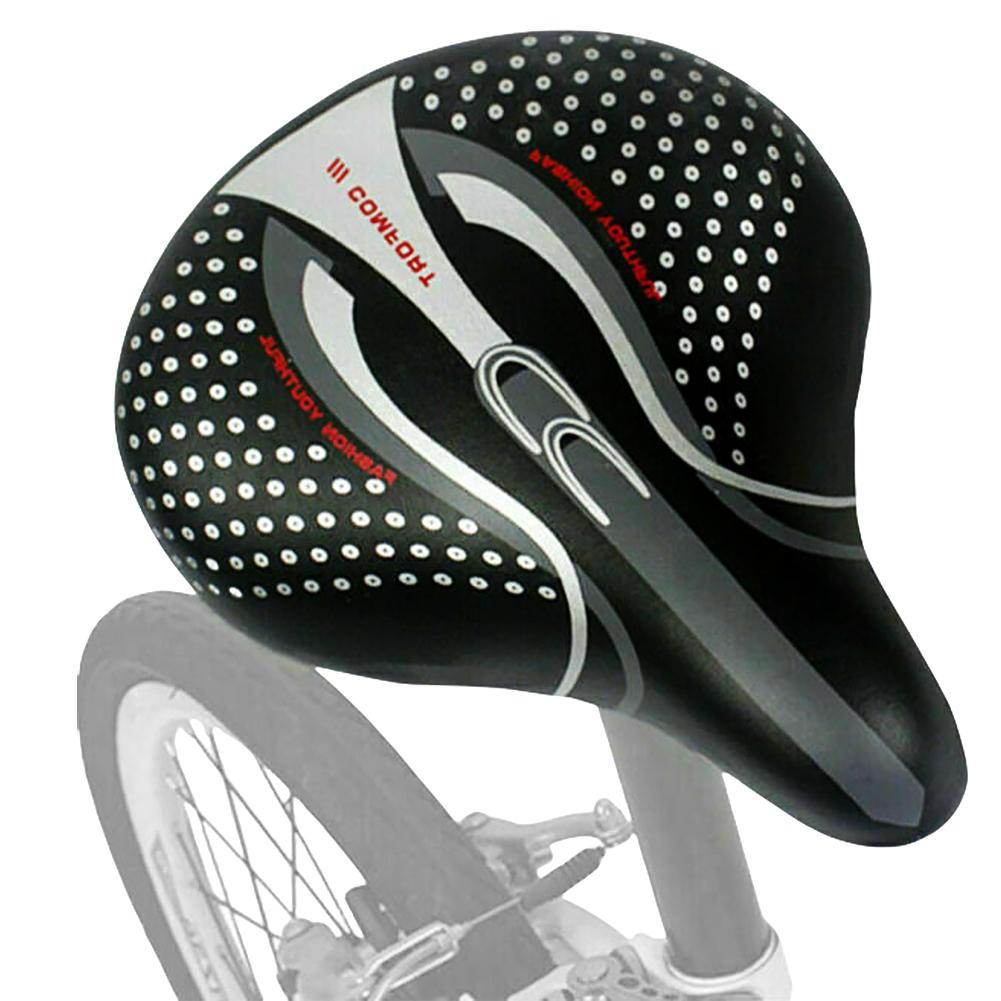 Extra Wide Bike Seat Saddles Comfort Electric Bike Suspension Shock Absorbing Soft Cycling Saddle Road Bike Painless Seat Cover