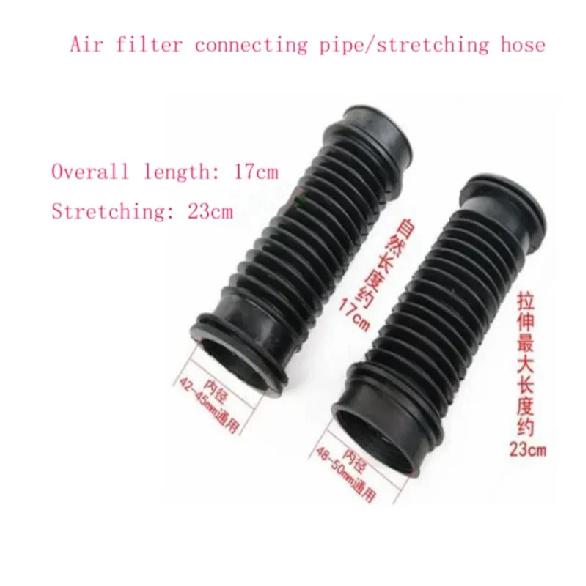 Motorcycle Modified Air Filter Connecting Tube Pedal Fit For GY6 Tricycle Go-kart Off-road ATV Stretch Hose NEW 1PC