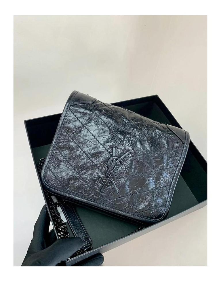 2025 Retro Pleated Flap Chain Bag - Women's Fashion High-End Y Tree Forest Design