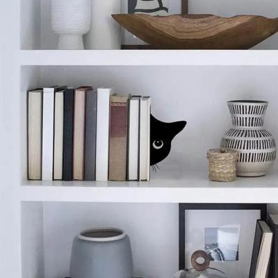 2 шт. Котячі підставки для книг Химерний 3D дизайн кота Міцна металева конструкція Книжкові замки Порошкове покриття Декоративні книготримачі