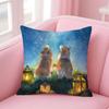 CUTE Golden Retriever Cushion Cover Pillow Case Soft Friendly Fabric  Concealed Zipper