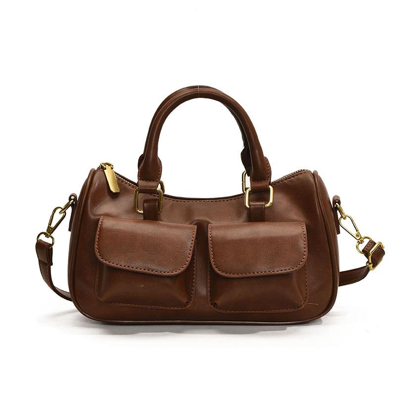 Premium Niche Bag Women's Double Pocket Retro 2025 New Casual Versatile Messenger Bag Portable Pillow Bag