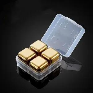 4/6/8 Stück Edelstahl Eiswürfel Set Wiederverwendbare Kühlsteine für Whiskey Wein Weinkühlwürfel Kühlstein Party Bar Werkzeug