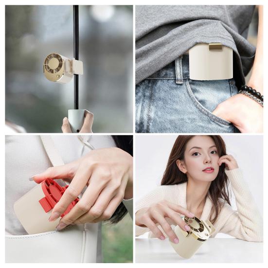 Portable Waist Fan Powerful Portable Summer Cooling Device Clip-on Fan Personal for Travel Camping Outdoor