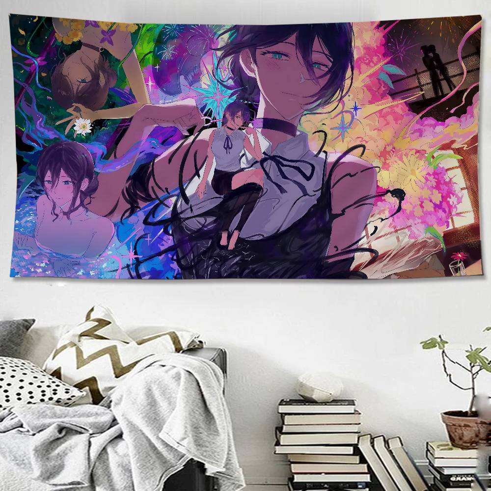 Anime Girl Reze Cartoon Tapestry Wall Hanging Decoration Household Home Decor