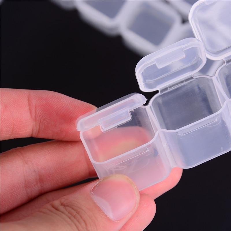 28 Slots Nail Art Storage Box Plastic Transparent Display Case Organizer Holder