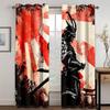 Japaness Anime Bushido Cartoon Curtains Blinds Great for Living Area Kids Bed Room Bathroom Kicthen Workroom Door Home Decoration