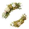 Artificial Flowers Swags Simulation Silk Flowers Peony Wreath Wall Hanging Chair Back Decorative Flowers for Wedding