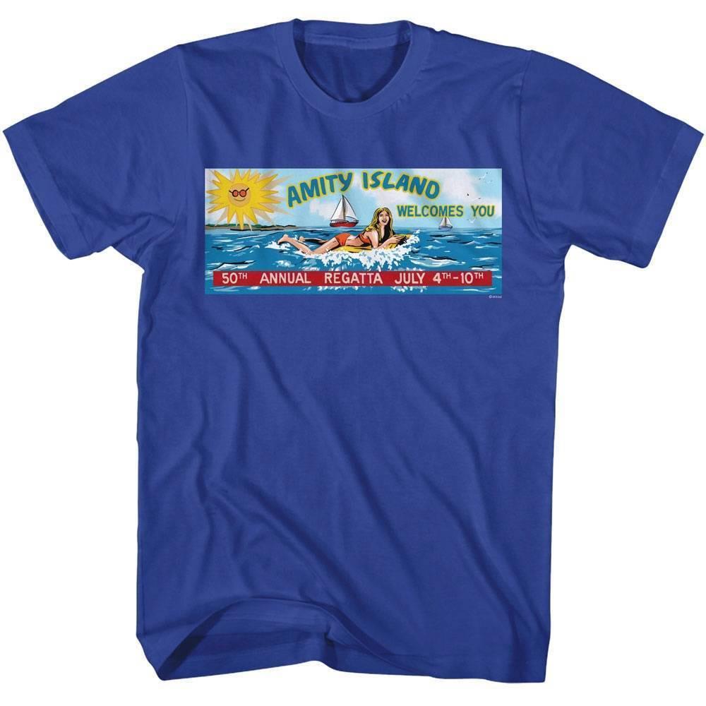 Jaws Amity Island 50th Annual Regatta Men T Shirt XXL