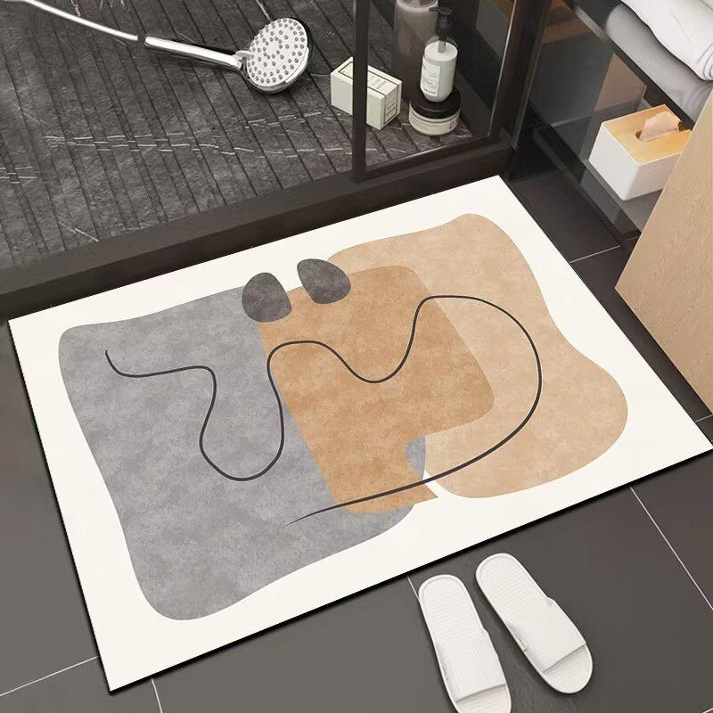 Hard diatom mud quick-drying floor mat bathroom bathroom door water absorption non-slip foot mat toilet toilet small carpet