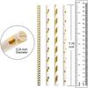 Paper Straws For Drinking, Disposable Biodegradable Cocktail Straws, Perfect For Birthday, Party Supplies , Baby Shower(gold, 100pcs/pack)