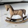 Wooden Rocking Horse Decoration Ornament Wooden Horse Statue Decoration for Living Room Bookcase Bedroom Desktop Parties