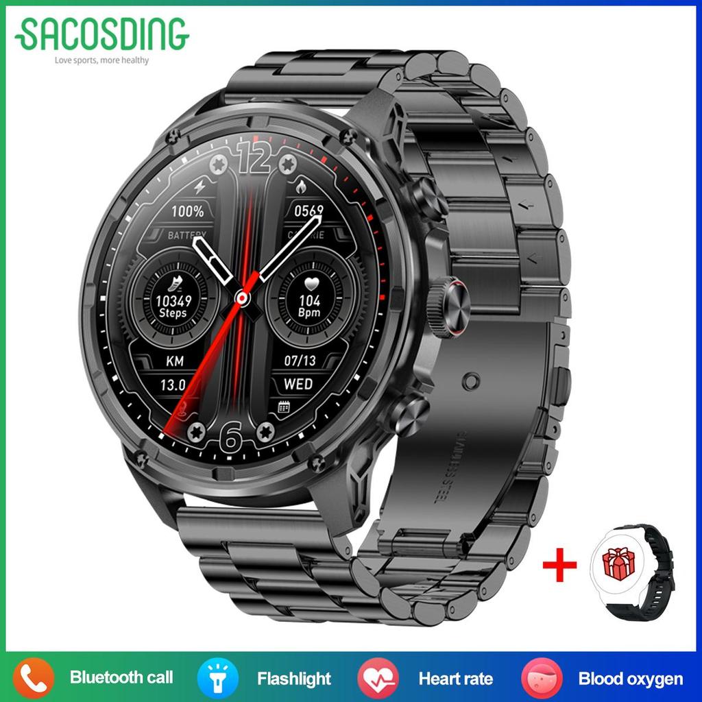 SACOSDING 1.85 Inch Smart Watch Men 710mAh Battery Sports Fitness Man Watch Bluetooth Call Health Monitoring Men Smartwatch For HUAWEI