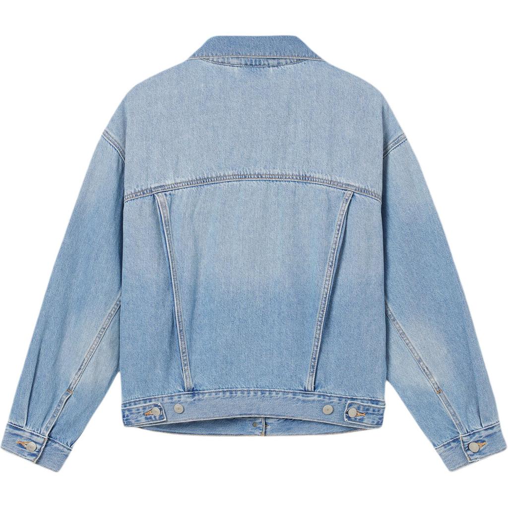 Levis Casual Comfortable Simple Single Button Long Sleeve Denim Jacket Women Jackets 0052P-0001