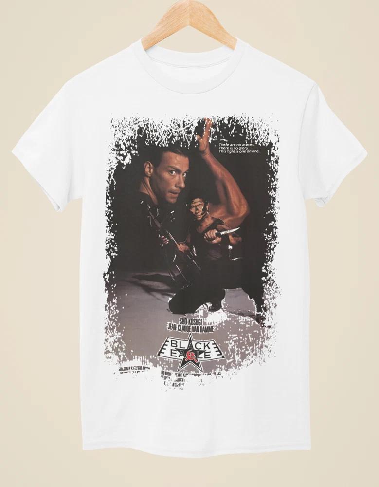 Black Eagle Movie Poster Inspired Unisex White TShirt S