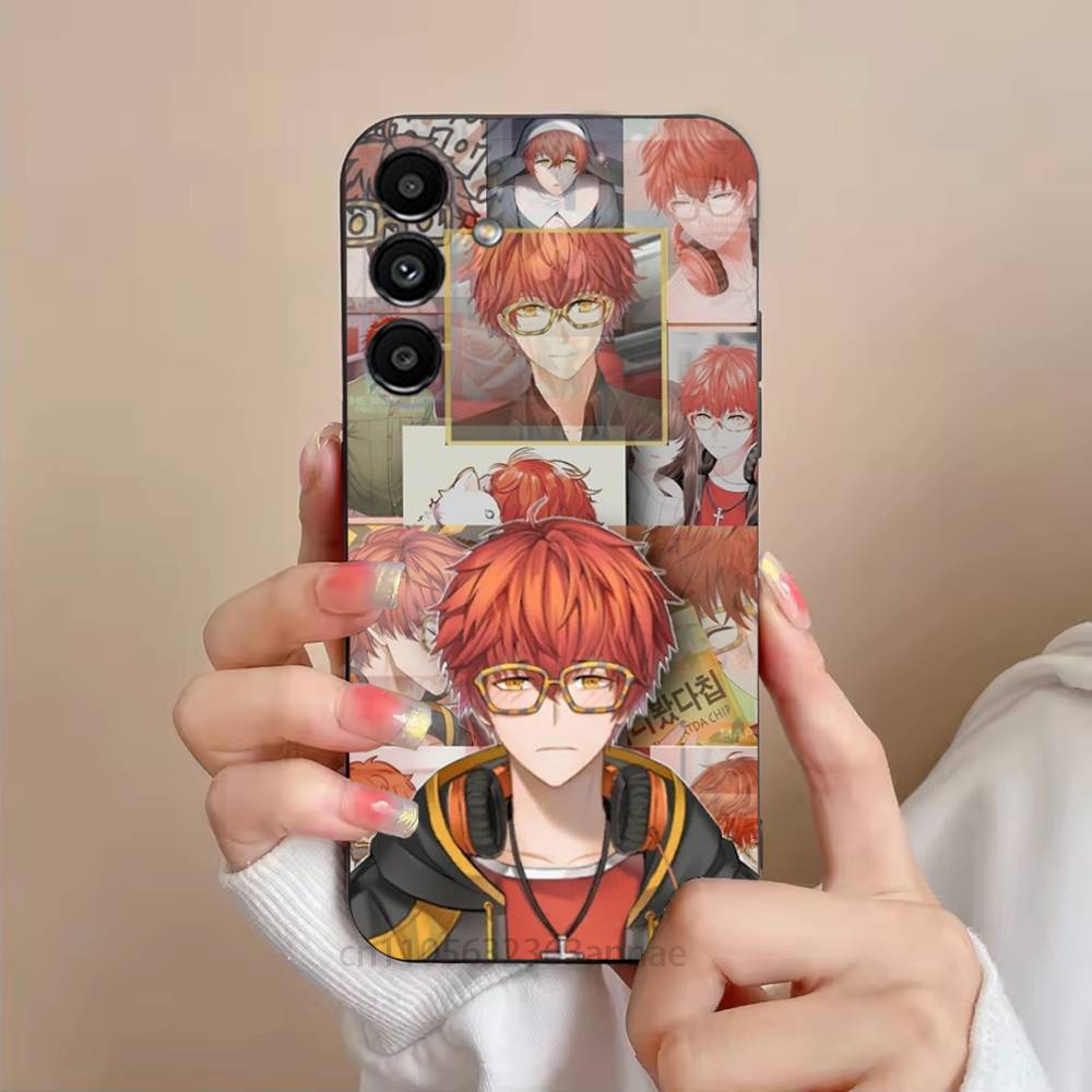 

Чехол для телефона Mystic Messenger 707 для Samsung S25,24,21,22,23,S30,Ultra,S20,Plus,Fe,Lite,Note,S10,S9, Черный Мягкий SamsungS24plus