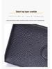 RFID Anti-Theft Cowhide Accordion Card & ID Holder with Zipper