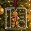 Holiday Cash Gift Ornament, Acrylic Money Pocket with Treat Compartment and Display Loop for Tree Use Gift
