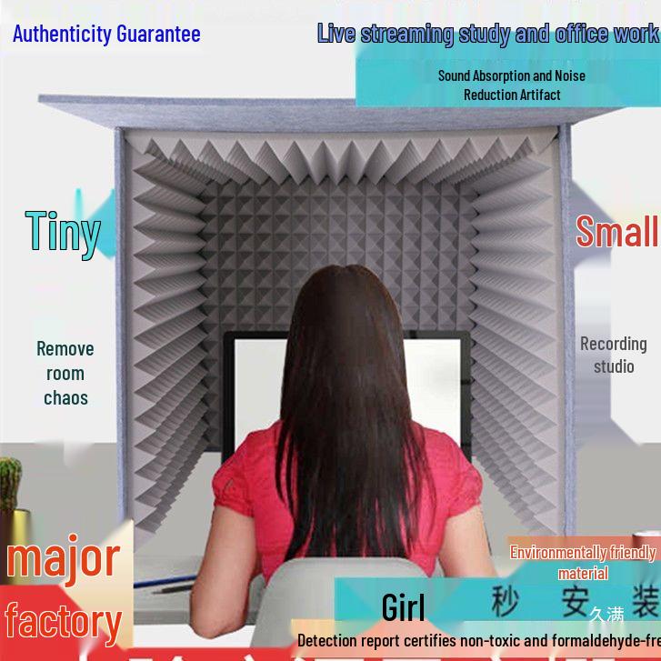 Foldable Desktop Recording Studio for Home Use - High-Density Noise Reduction