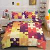 Colorful Puzzle Duvet Cover King Queen 3D Geometric Figure Quilt Cover Boys Girls High Quality Simple Polyester Bedding Set