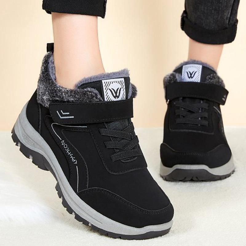Fashion Mix Color Snow Boots for Women Soft Plush Keep Warm Sneakers Woman Winter Platform Anti Slip Cotton Ankle Boots Female