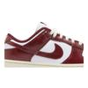 Nike Womens Dunk Low Premium 'Vintage Red' (women's sizes) White / Team Red / Coconut Milk Skate Shoes FJ4555 100