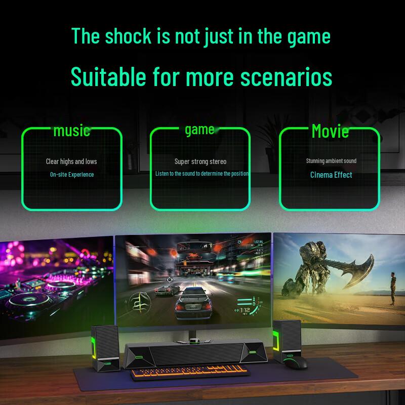 Newman V6 RGB Gaming Computer Speakers