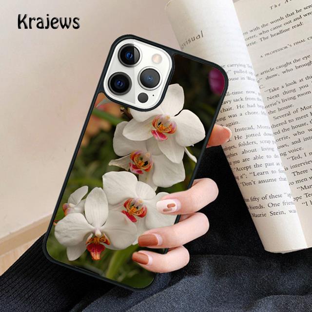 Orchid Flowers Colorful Soft Phone Case For iPhone 17 Air 16 15 14 Max Plus 11 12 13 Pro Max Phone Cover Fundas