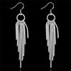 Copper Plated Dangle Earrings For Women Wedding Jewelry Snake Chain Tassel Design Long Earrings Elegant Gift For Girlfriend E273
