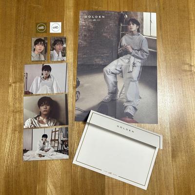 [USED] BTS Jungkook GOLDEN Trading Card Posca Poster Sticker