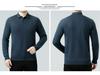 Genuine Brand Men's Luxury Wool Sweater 2025 - Thick, Warm, and Stylish Lapel Knitwear for Mid-Aged Dads.