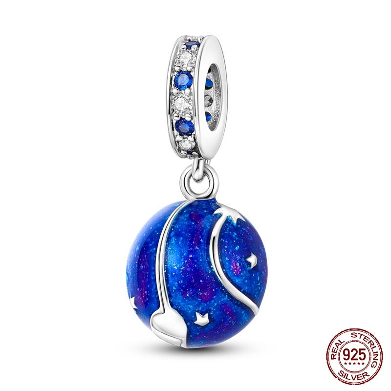 New Copper Fashion Glowing Space Astronaut Spaceship Charms Beads Fit Brand Original Bracelet Diy Jewelry Gift