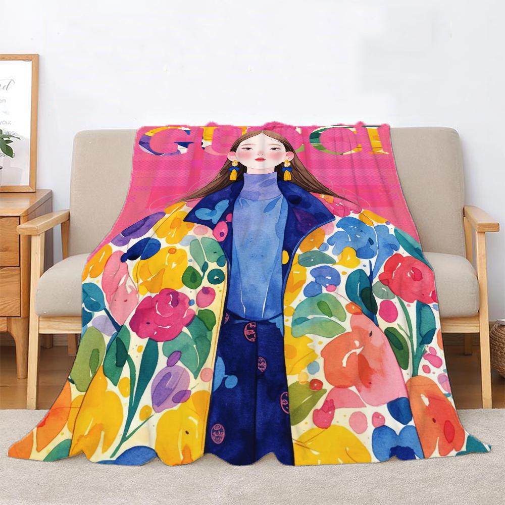 Gucc Bed Throw Blanket Luxury Bedding Fluffy Soft Blankets Sofa Decoration Beach Towel Interior for Home Knitted Plaid Knee Nap
