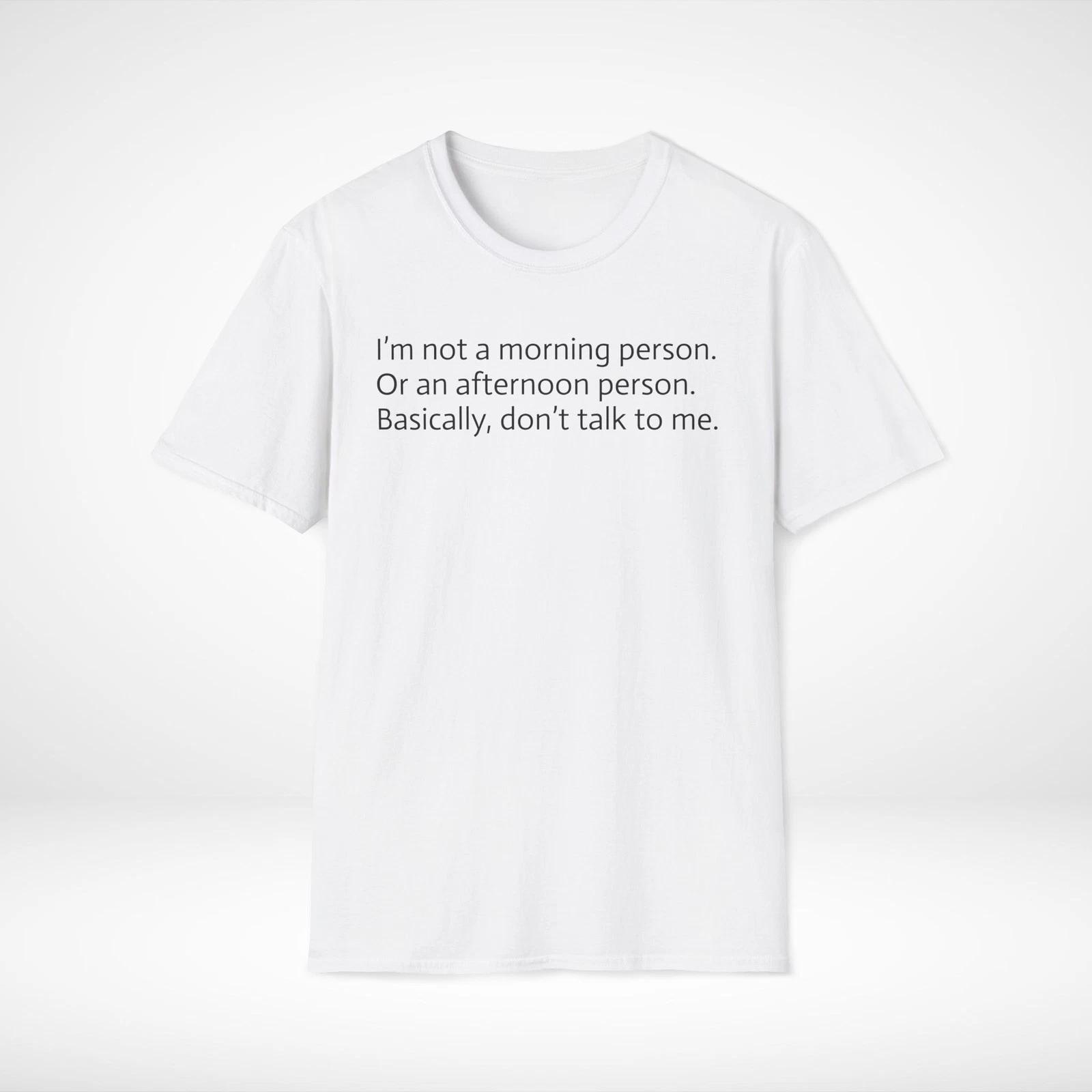 Забавная цитата Унисекс футболка софтстайл, Футболка для интроверта, Саркастическая футболка, Не разговаривай 4XL