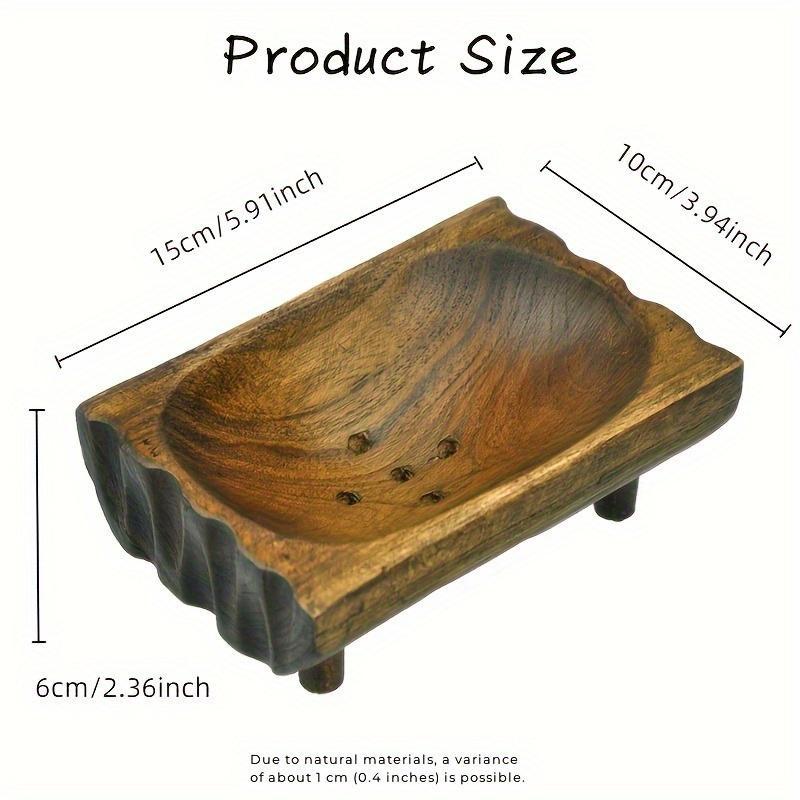 Wood Soap Holder Decorative Handmade Soap Stand for Bathroom Shower Kitchen Stylish Bathroom Decor Soap Dish
