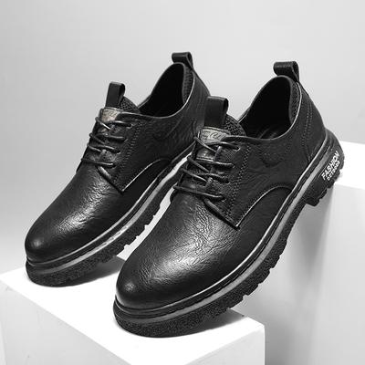 Leather Men Casual Shoes Lace Up Fashion Luxury Men Oxfords Shoe Outdoor British Style Shoes Black Men Leisure Shoes