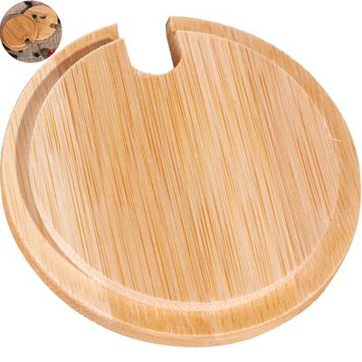 Cup Lid Sealing Lid Coaster Round Wine Bucket Lid Mug Lid Seasoning Lid Bamboo Wooden Bamboo