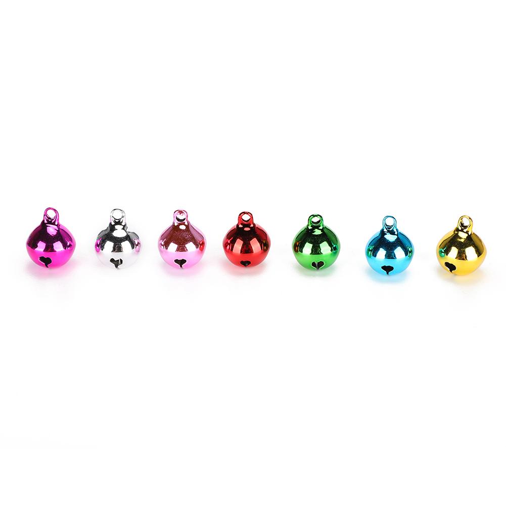 50Pcs Small Metal Bell Colourful Paint Christmas Jingle Bells Key Pendant Party DIY Beads