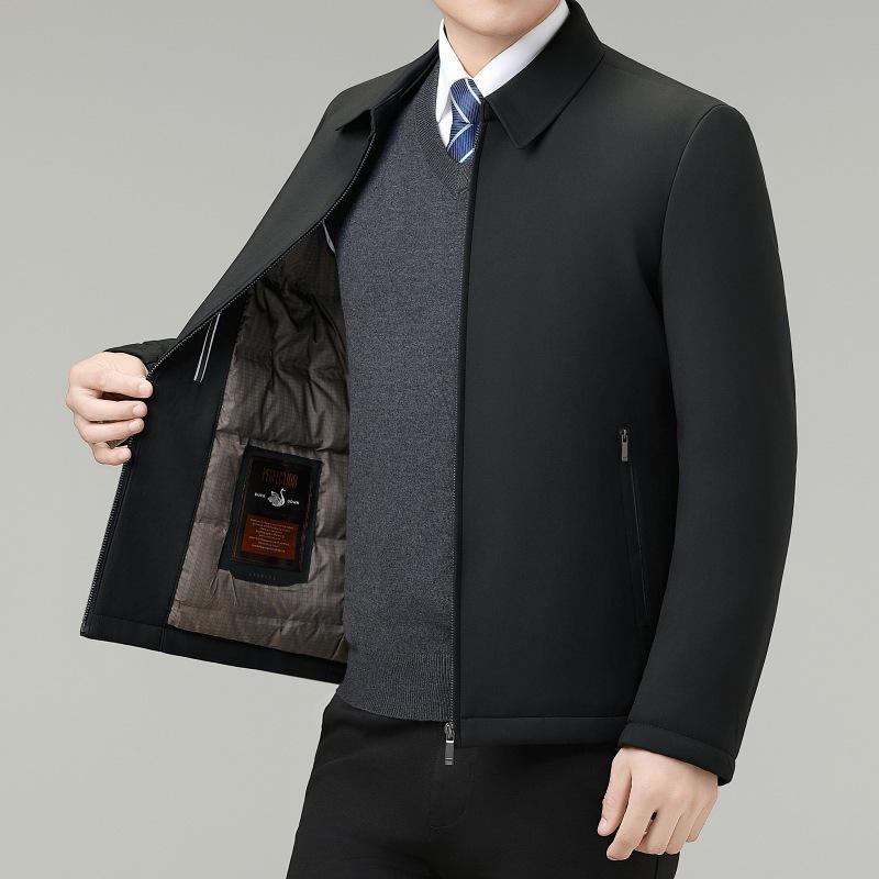 

Men s Thickened Casual Down Jacket - Business, Plus Size, Warm Wear for Middle-aged and Elderly 205