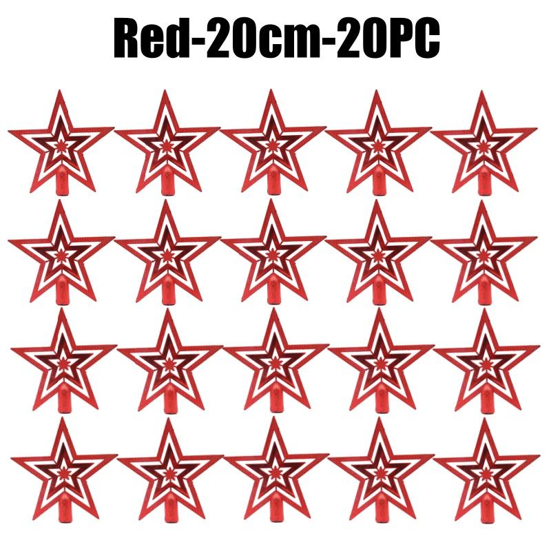 Christmas Tree Topper Star Shiny Glitter Ornament for Xmas Tree Decorations Hanging Pendant Home Holiday Party Supplies